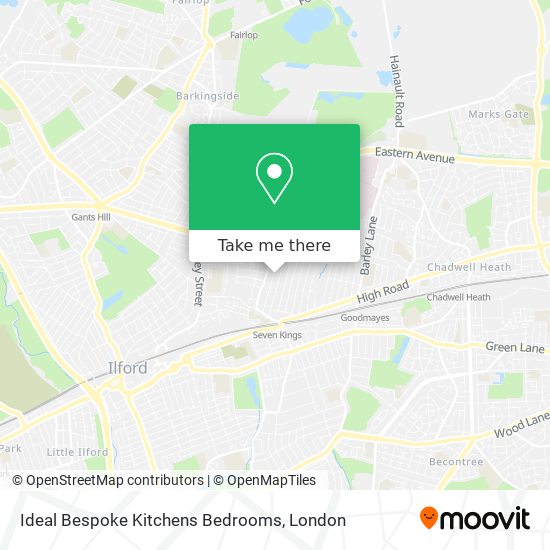 Ideal Bespoke Kitchens Bedrooms map