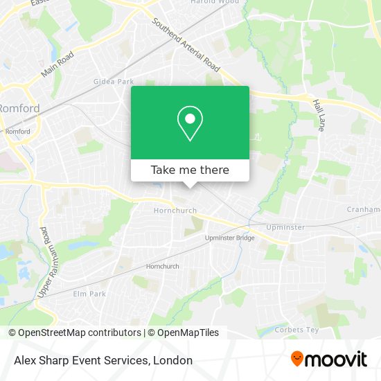 Alex Sharp Event Services map
