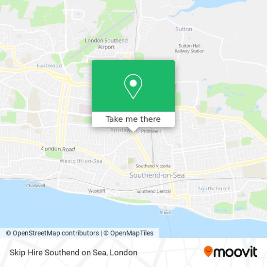 Skip Hire Southend on Sea map