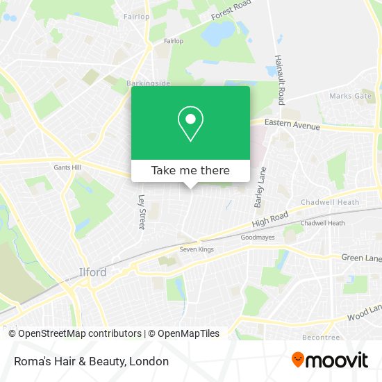 Roma's Hair & Beauty map