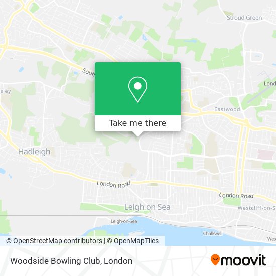 Woodside Bowling Club map