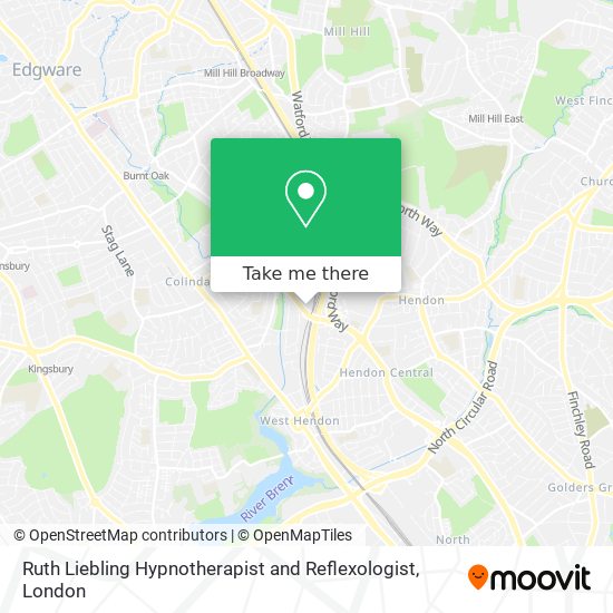 Ruth Liebling Hypnotherapist and Reflexologist map