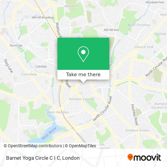 Barnet Yoga Circle C I C map