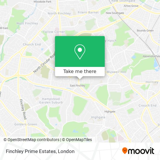 Finchley Prime Estates map