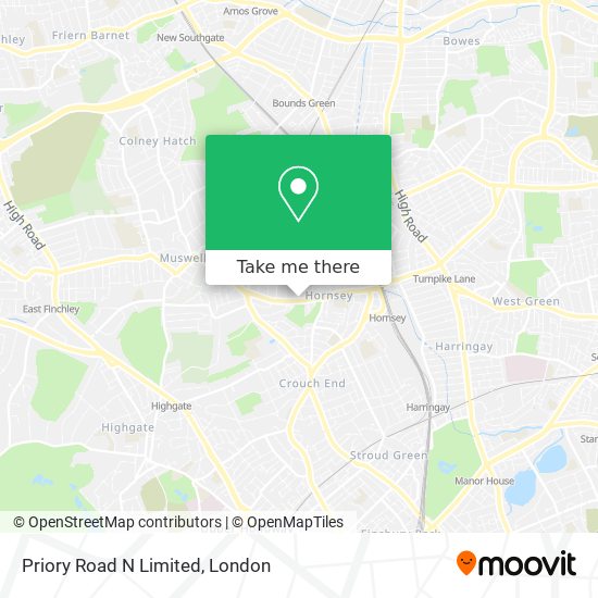 Priory Road N Limited map