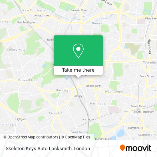 Skeleton Keys Auto Locksmith map