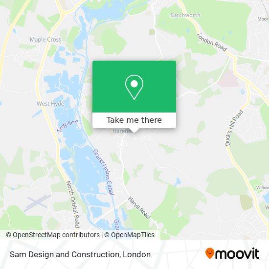 Sam Design and Construction map