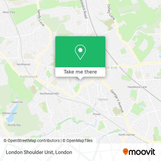London Shoulder Unit map