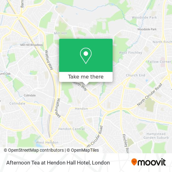 Afternoon Tea at Hendon Hall Hotel map