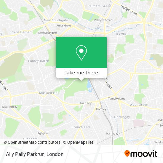 Ally Pally Parkrun map