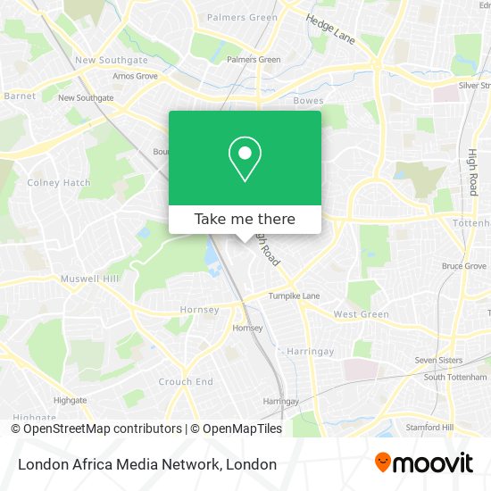 London Africa Media Network map