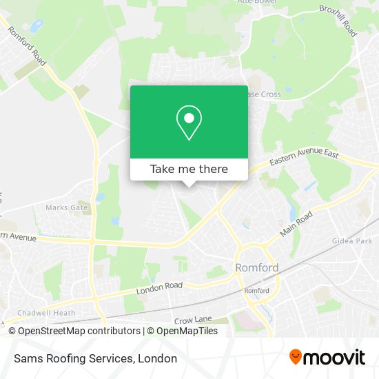 Sams Roofing Services map