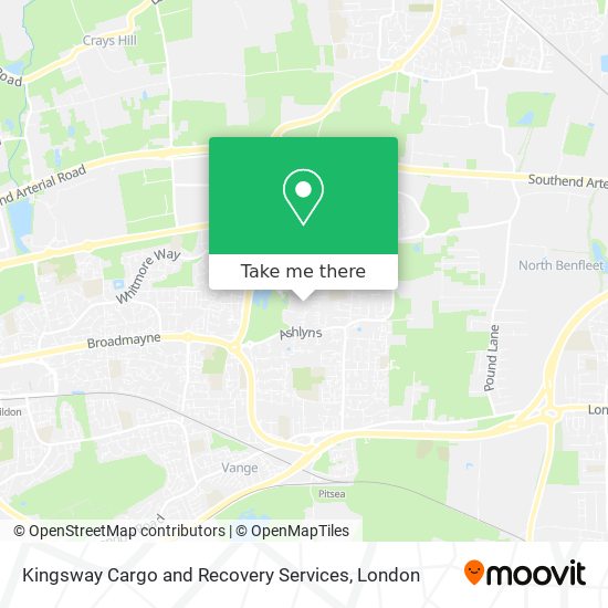 Kingsway Cargo and Recovery Services map