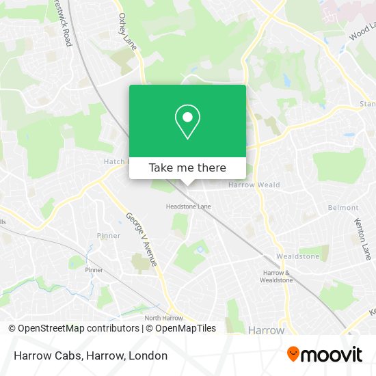 Harrow Cabs, Harrow map