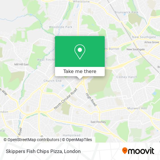 Skippers Fish Chips Pizza map
