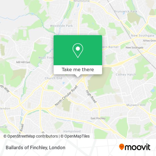 Ballards of Finchley map
