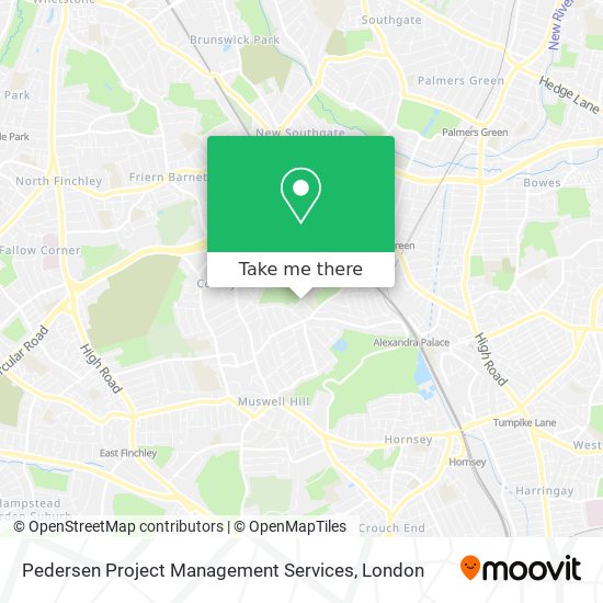 Pedersen Project Management Services map