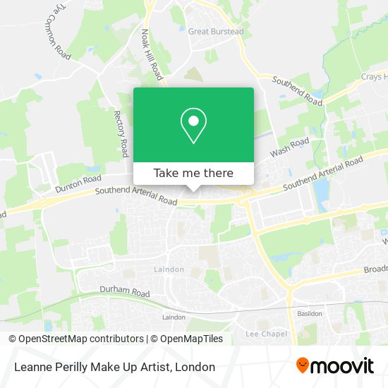 Leanne Perilly Make Up Artist map
