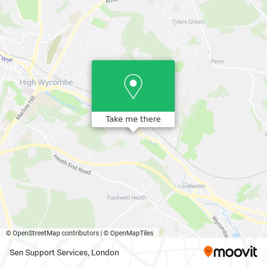 Sen Support Services map