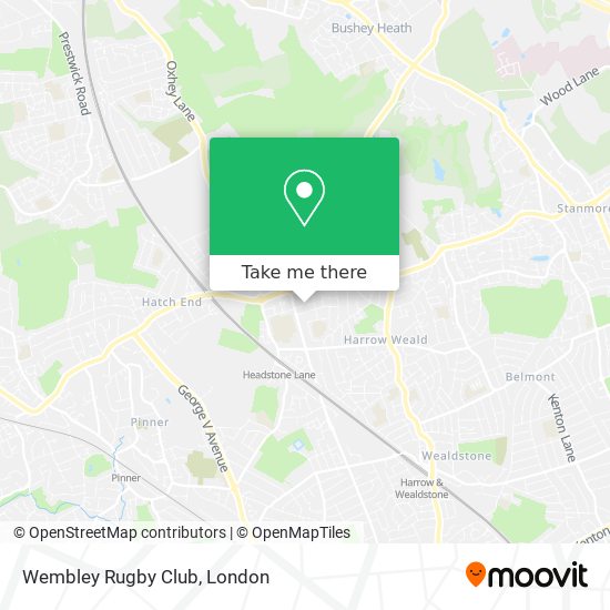 Wembley Rugby Club map