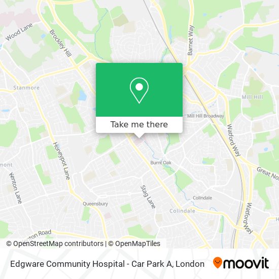 Edgware Community Hospital - Car Park A map