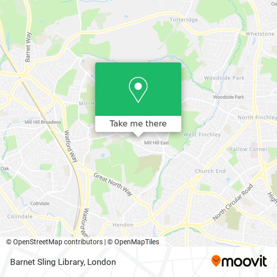 Barnet Sling Library map