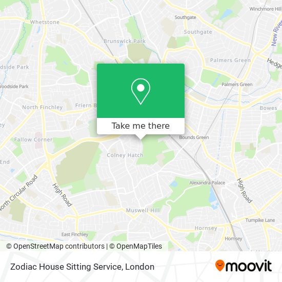 Zodiac House Sitting Service map