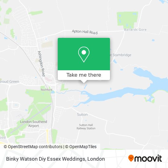 Binky Watson Diy Essex Weddings map
