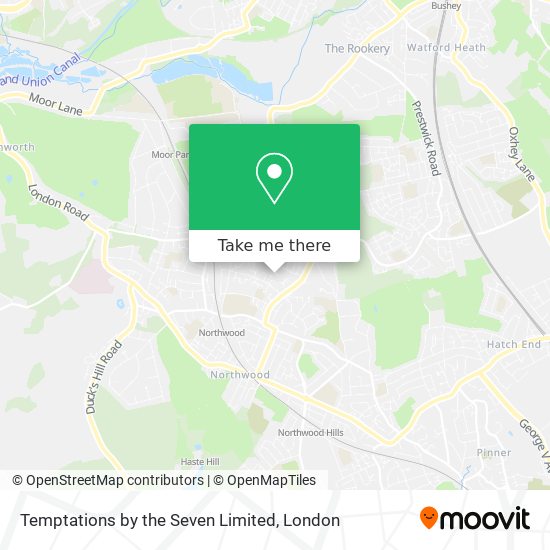 Temptations by the Seven Limited map