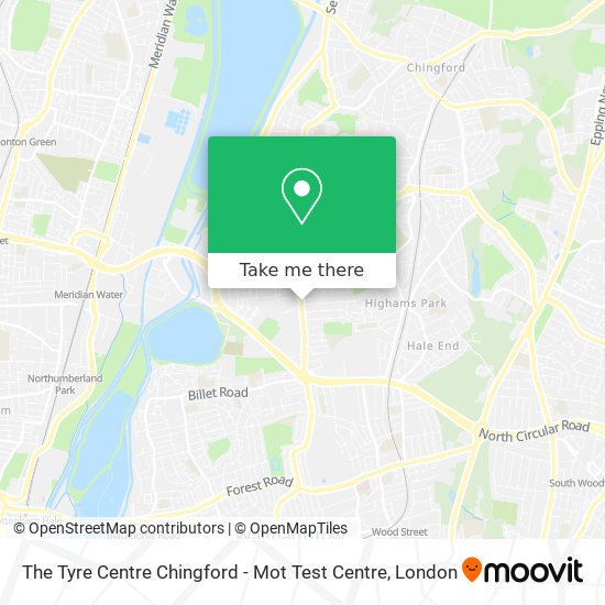 The Tyre Centre Chingford - Mot Test Centre map