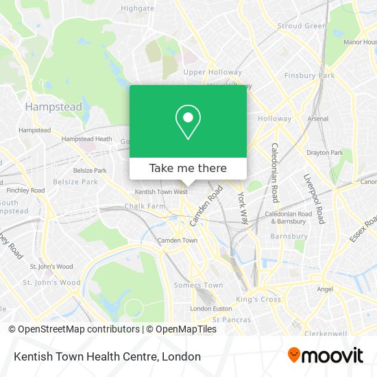 Kentish Town Health Centre map