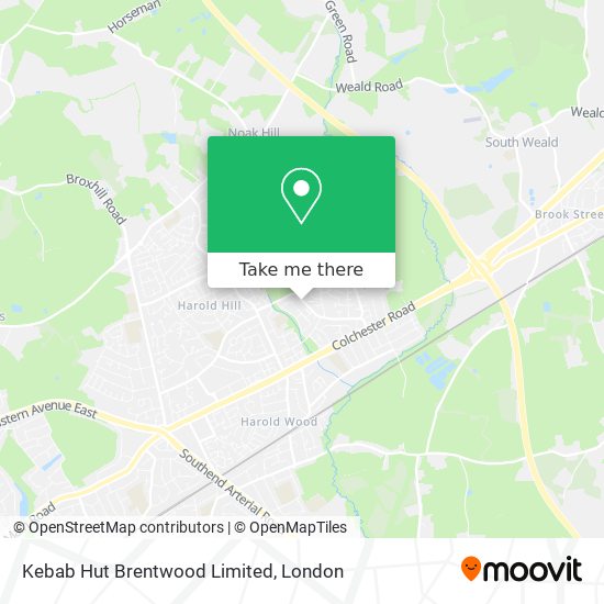 Kebab Hut Brentwood Limited map