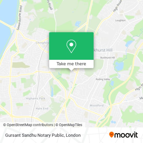 Gursant Sandhu Notary Public map