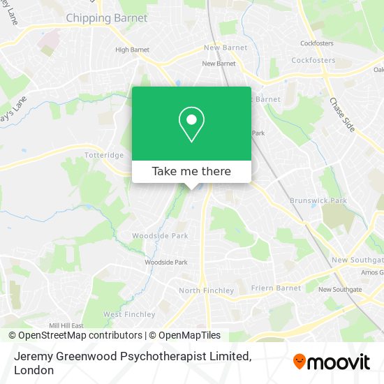 Jeremy Greenwood Psychotherapist Limited map