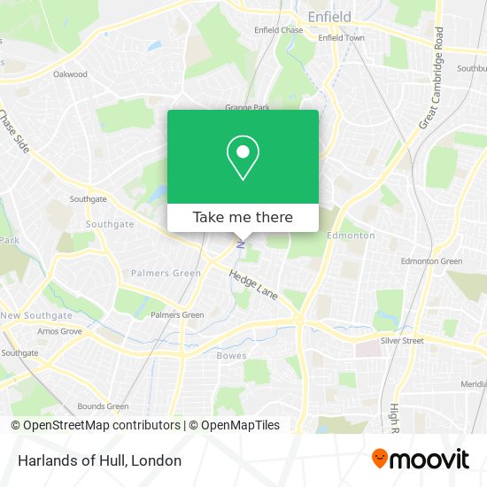 Harlands of Hull map