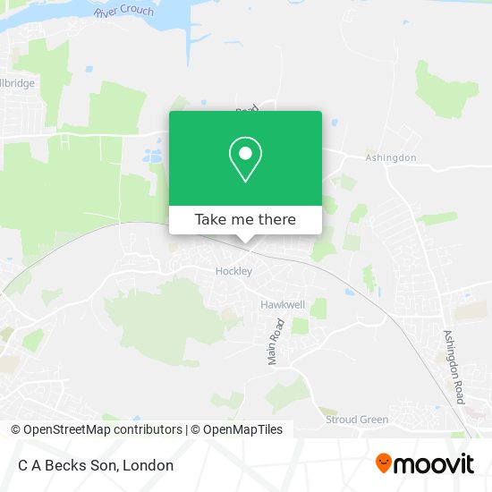 C A Becks Son map