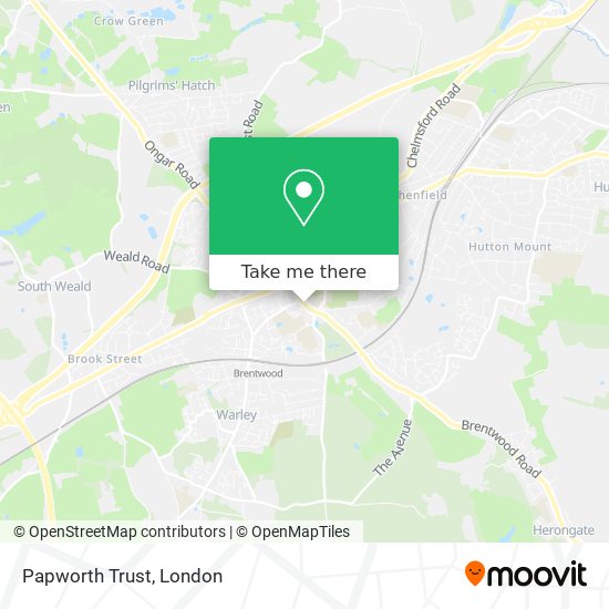 Papworth Trust map