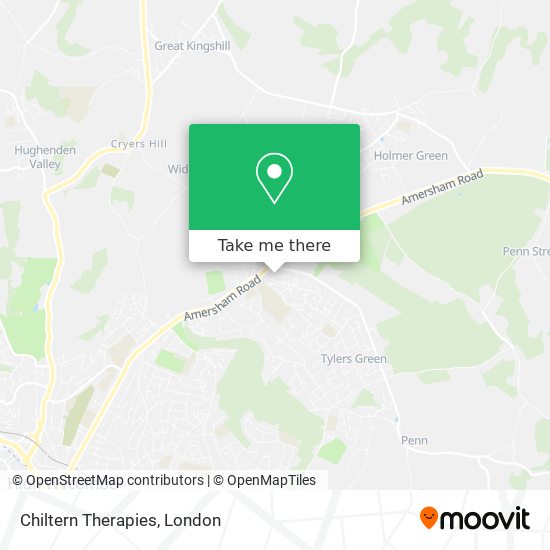 Chiltern Therapies map