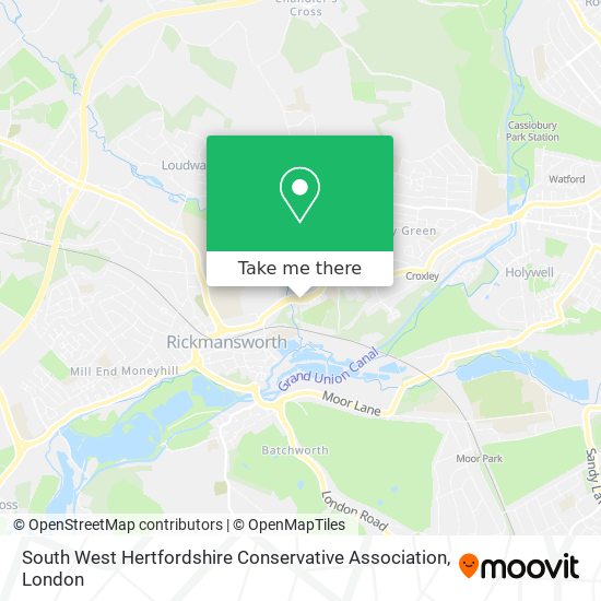 South West Hertfordshire Conservative Association map