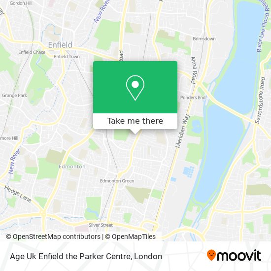 Age Uk Enfield the Parker Centre map
