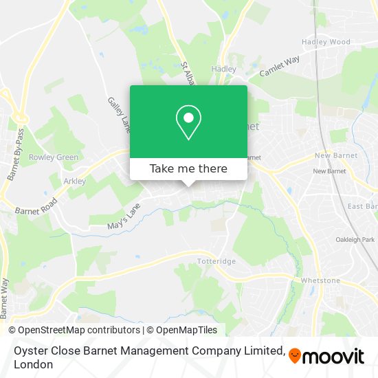 Oyster Close Barnet Management Company Limited map