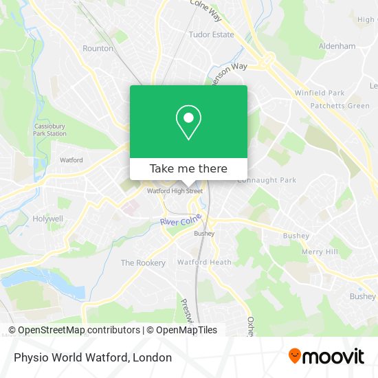 Physio World Watford map