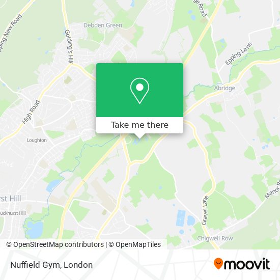 Nuffield Gym map