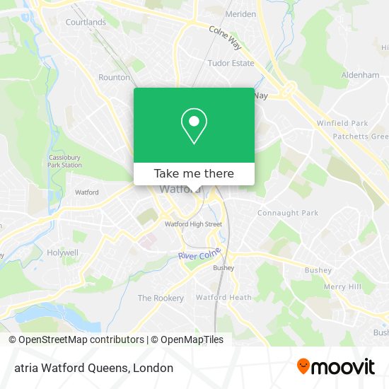 atria Watford Queens map