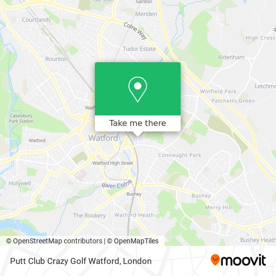 Putt Club Crazy Golf Watford map