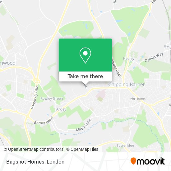 Bagshot Homes map