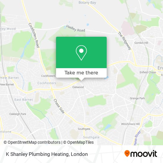 K Shanley Plumbing Heating map