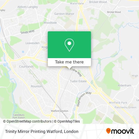 Trinity Mirror Printing Watford map