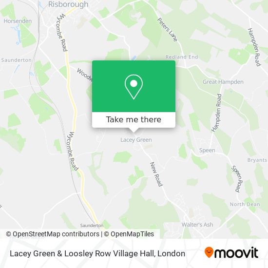 Lacey Green & Loosley Row Village Hall map
