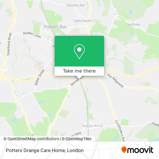 Potters Grange Care Home map